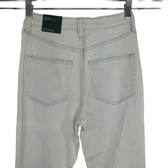 Wild Fable Highest Rise Mom Jean Ripped Jeans Women Size 00 24 Light Acid Wash - Picture 6 of 8